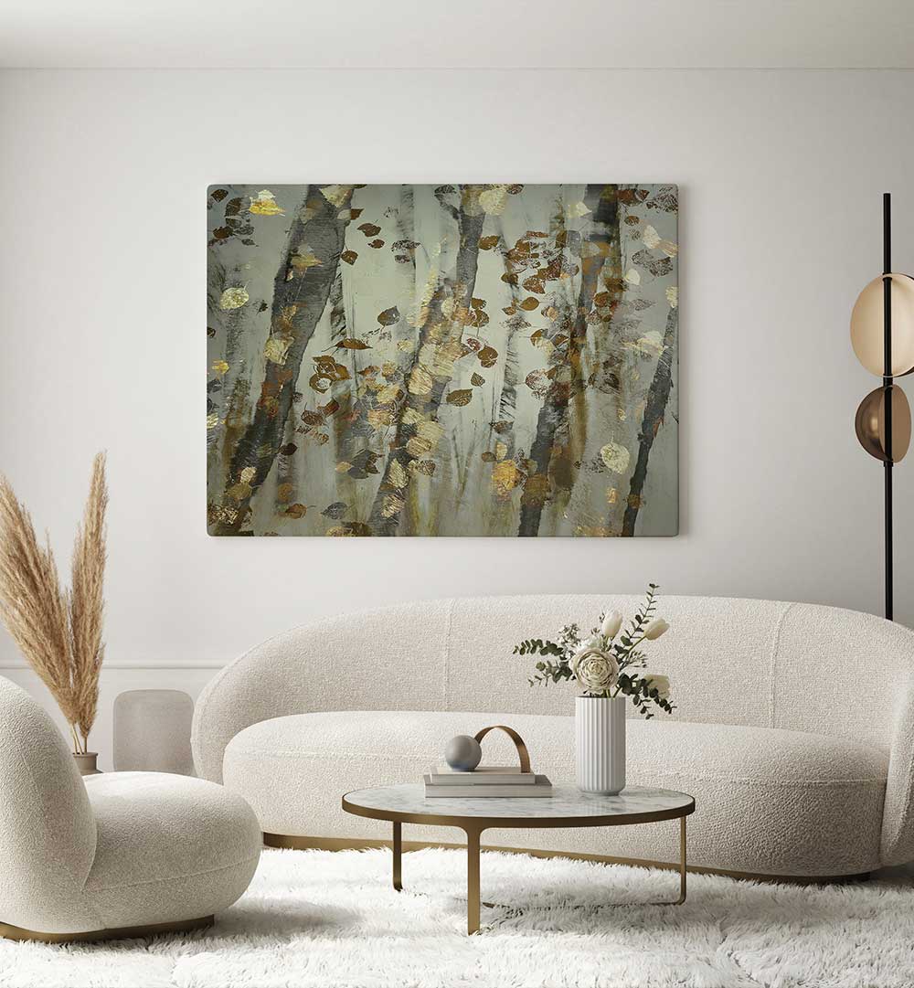 GOLDEN LEAVES ,  FLORAL FLOWER PAINTINGS