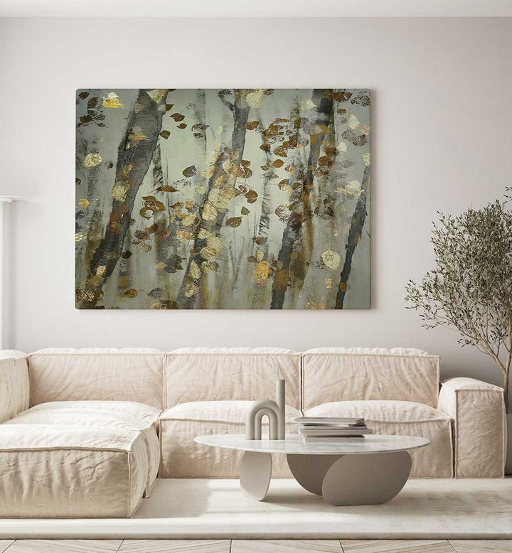 GOLDEN LEAVES ,  FLORAL FLOWER PAINTINGS