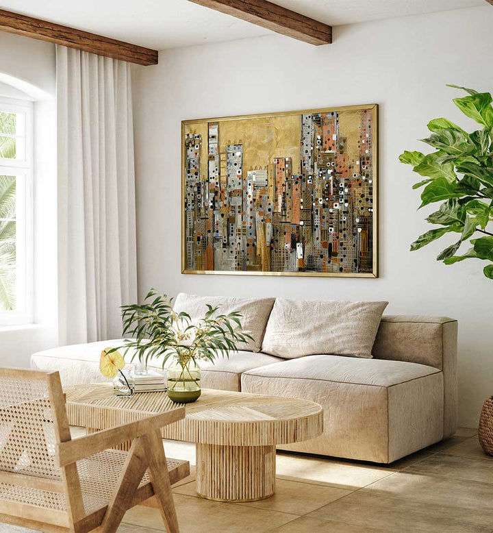 GOLDEN SKY , MODERN IMPRESSIONISM PAINTINGS