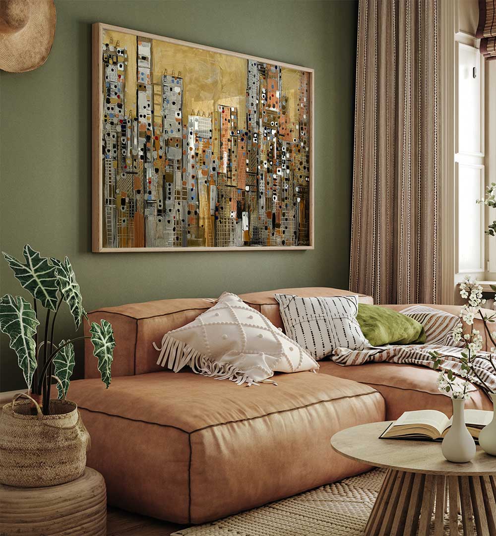 GOLDEN SKY , MODERN IMPRESSIONISM PAINTINGS