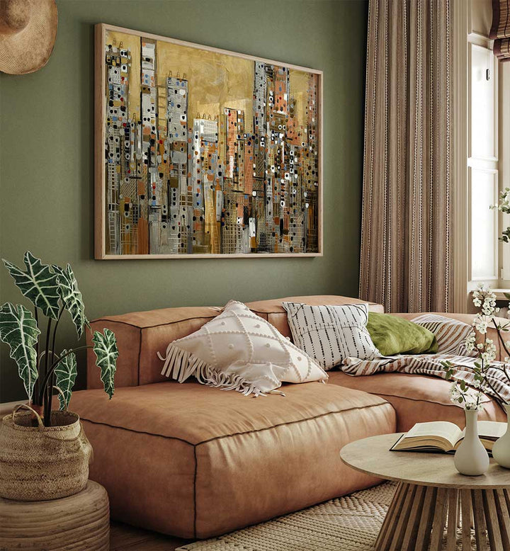 GOLDEN SKY , MODERN IMPRESSIONISM PAINTINGS