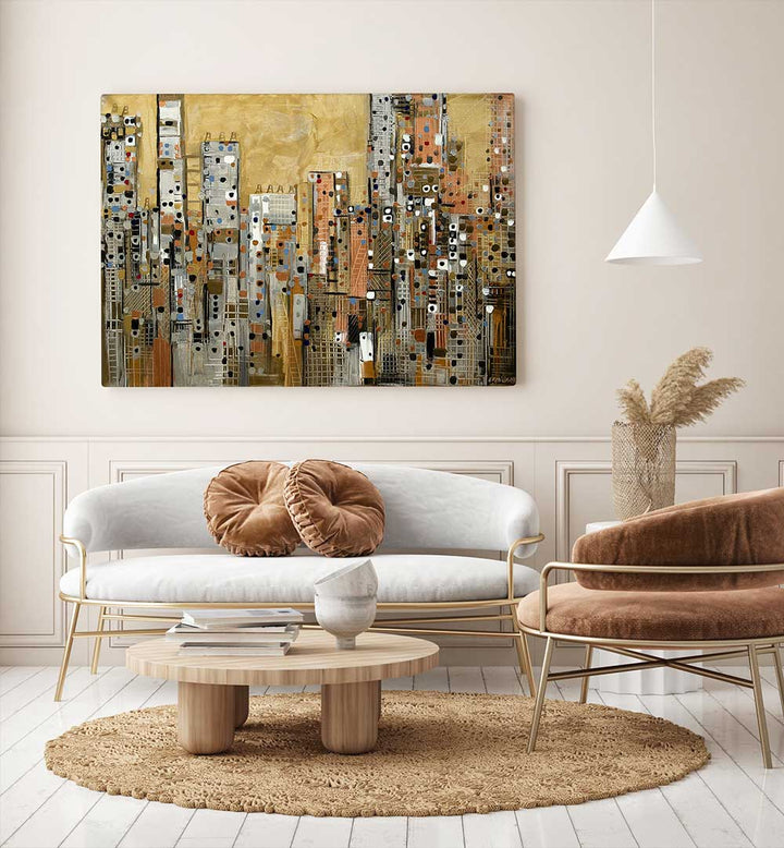 GOLDEN SKY , MODERN IMPRESSIONISM PAINTINGS