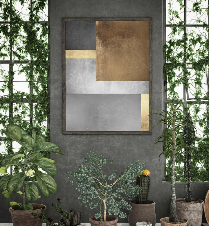 GOLD TEXTURES III , GEOMETRIC ART PRINTS