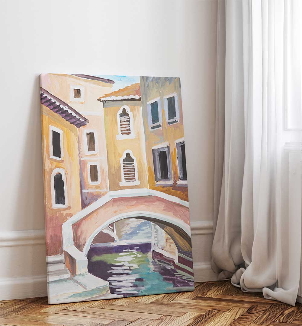 GONDOLAS AND ARCHES, VINTAGE EUROPEAN PAINTINGS
