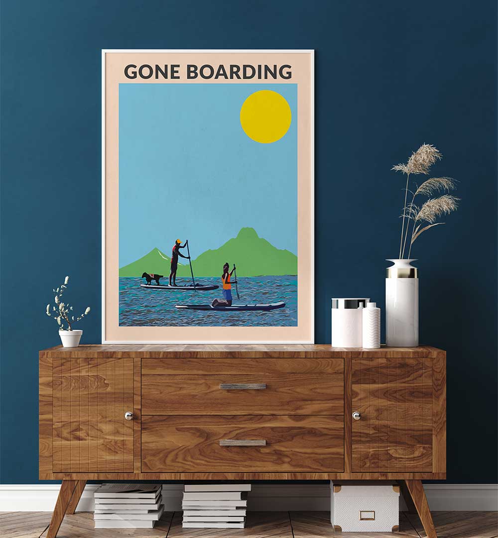 GONE BOARDING , BEACH PAINTINGS
