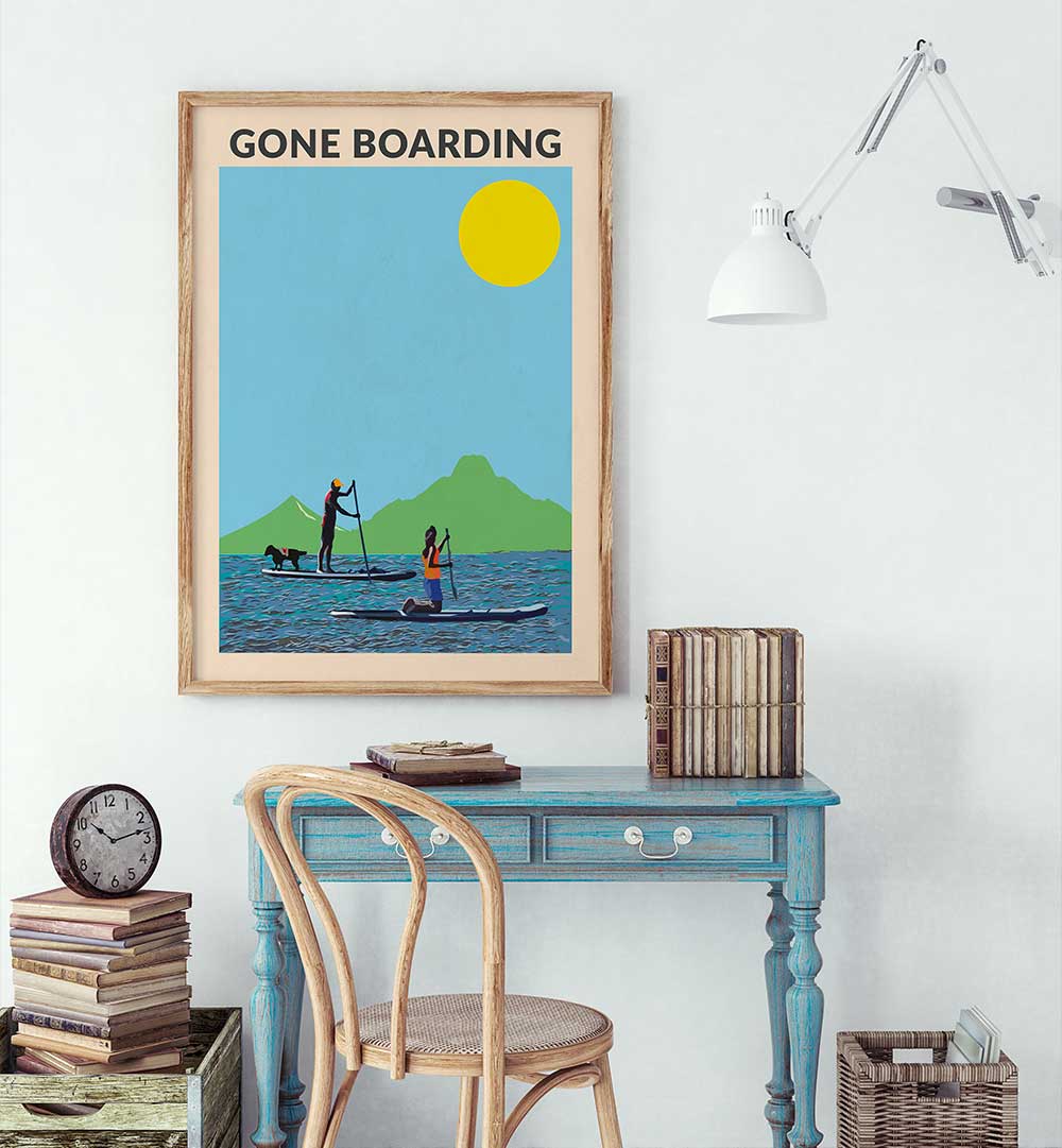 GONE BOARDING , BEACH PAINTINGS