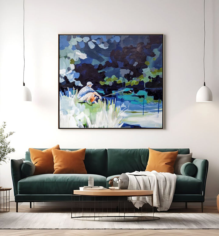 Tranquil GONE FISHIN, BEACH PAINTINGS capturing seaside beauty, perfect for coastal-inspired home decor.