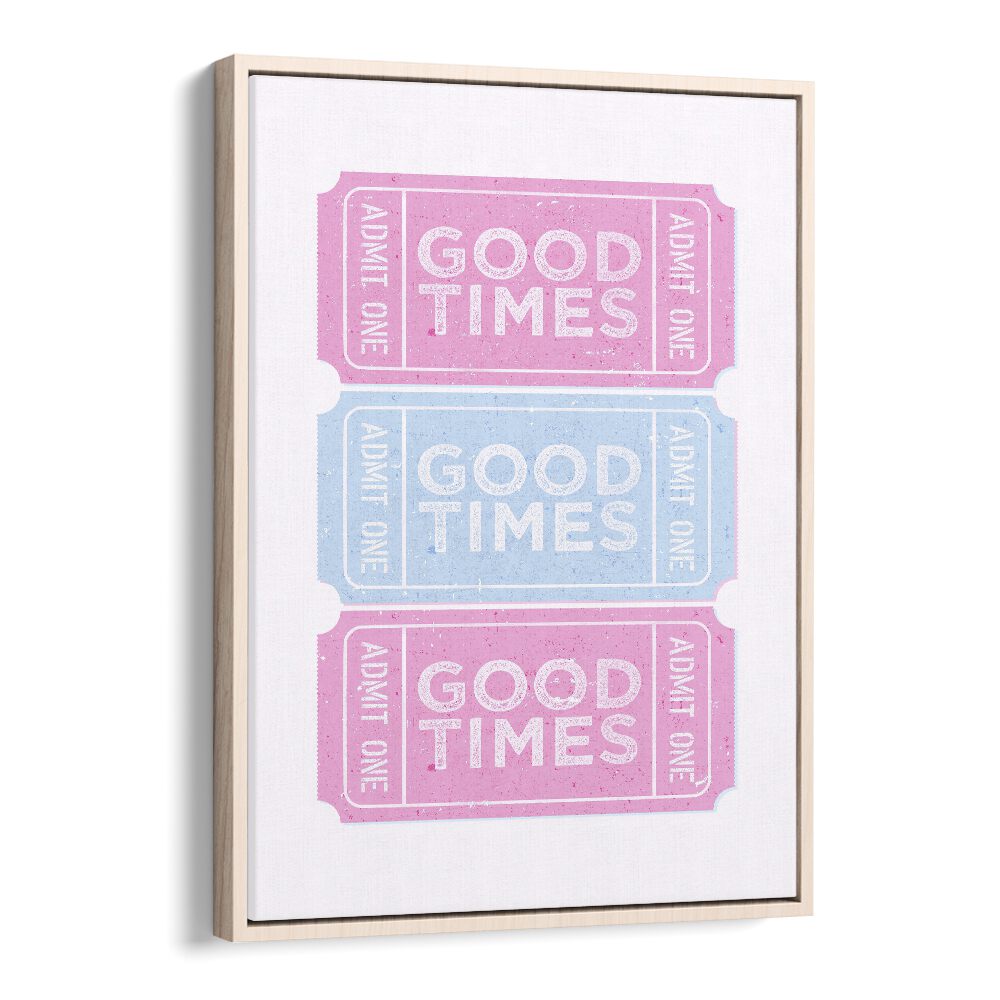 Good Times Fashion Art Artwork in Oak Wood Floater Frame
