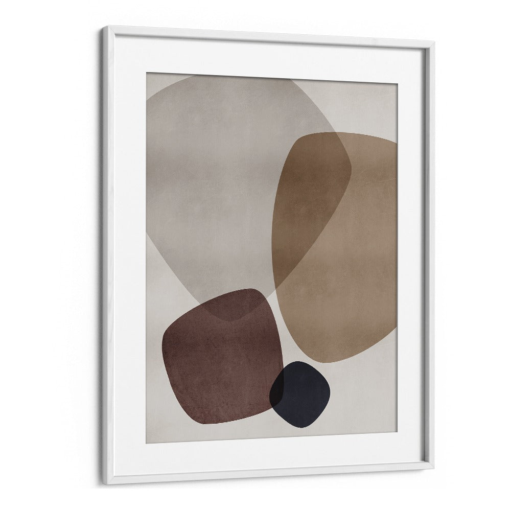 Graphic Dunes By Mareike Bohmer Abstract Art Artwork in White Frame With Mount