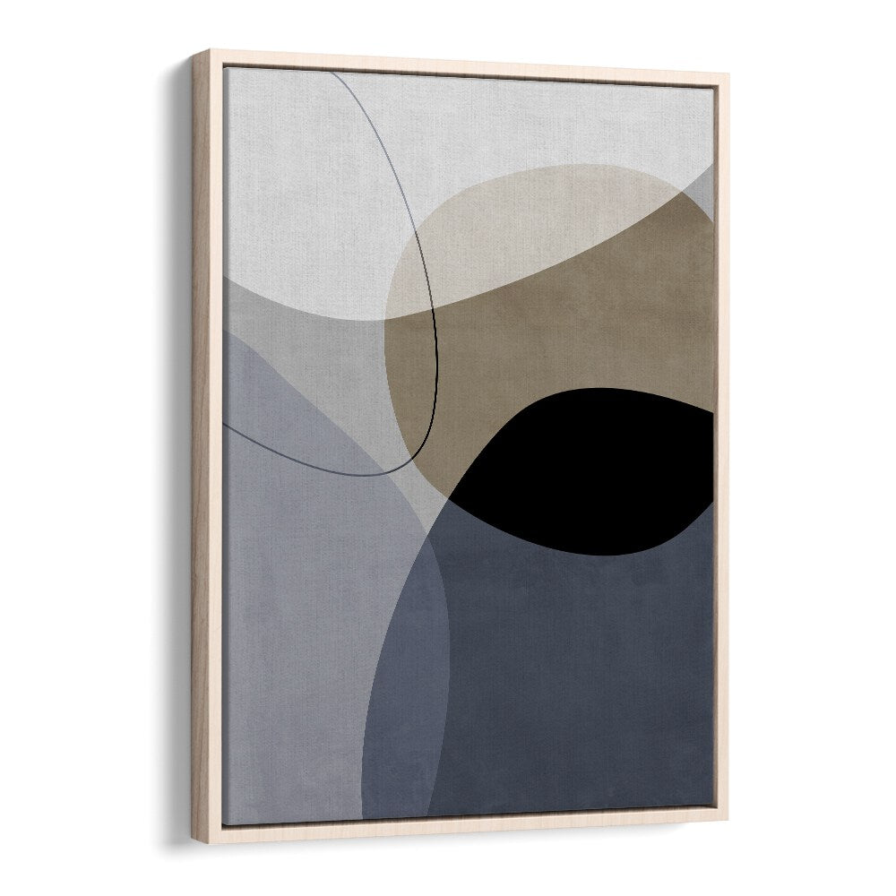 Graphic Mirage By Mareike Bohmer Abstract Art Artwork in Oak Wood Floater Frame
