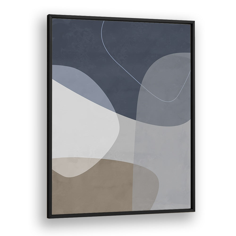 Graphic Reflections By Mareike Bohmer Abstract art Artwork in Black Plain Frame
