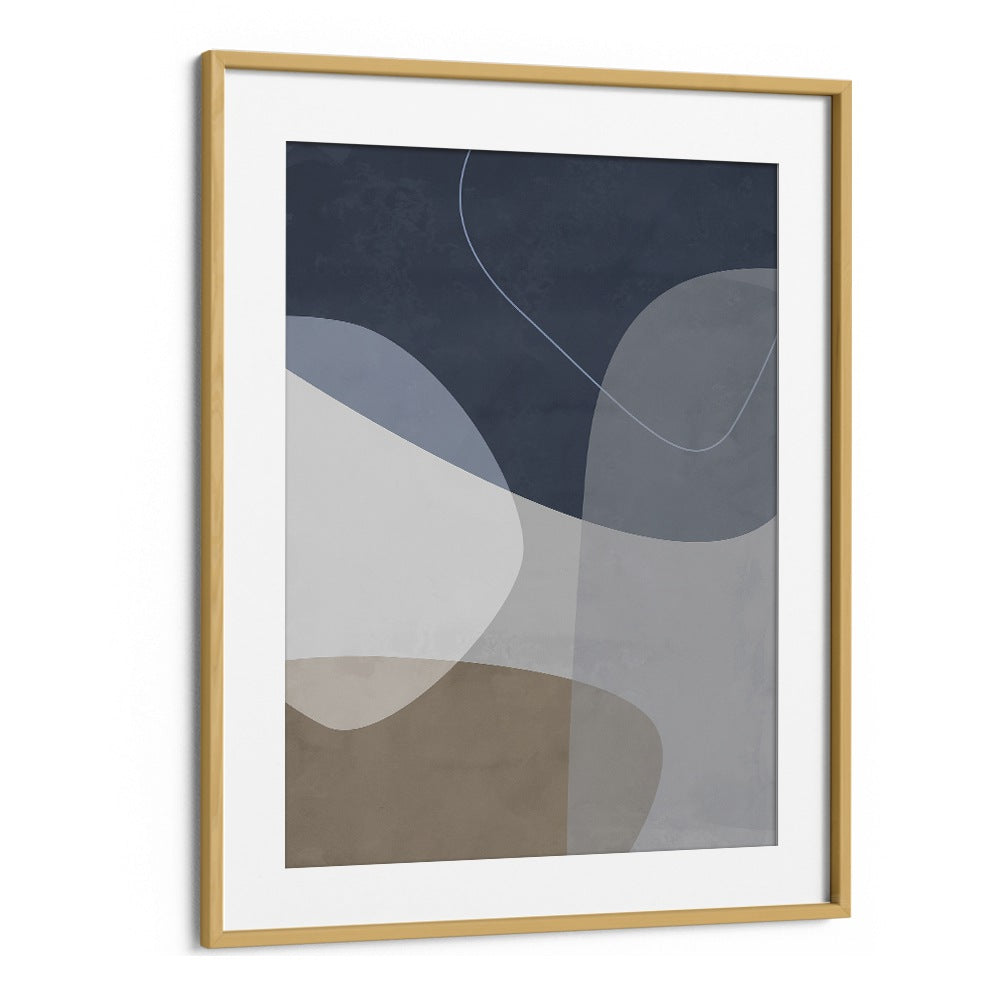 Graphic Reflections By Mareike Bohmer Abstract Art Artwork in Oak Wood Frame With Mount
