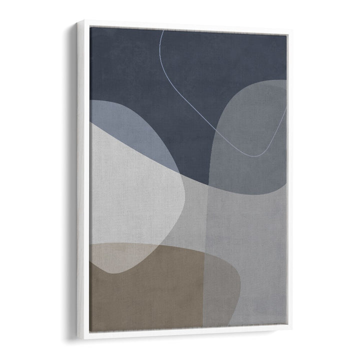 Graphic Reflections By Mareike Bohmer Abstract art painting Artwork in White Floater Frame
