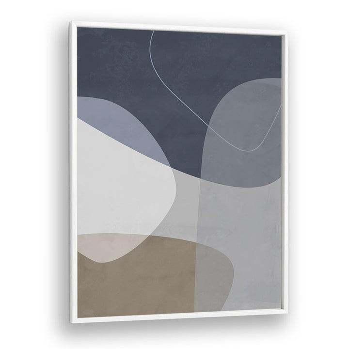 Graphic Reflections By Mareike Bohmer Abstract art Artwork in White Plain Frame
