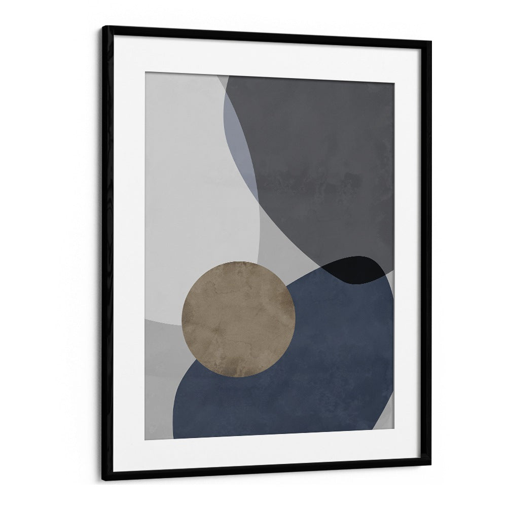 Graphic Reflections II By Mareike Bohmer Abstract Art Artwork in Black Frame With Mount
