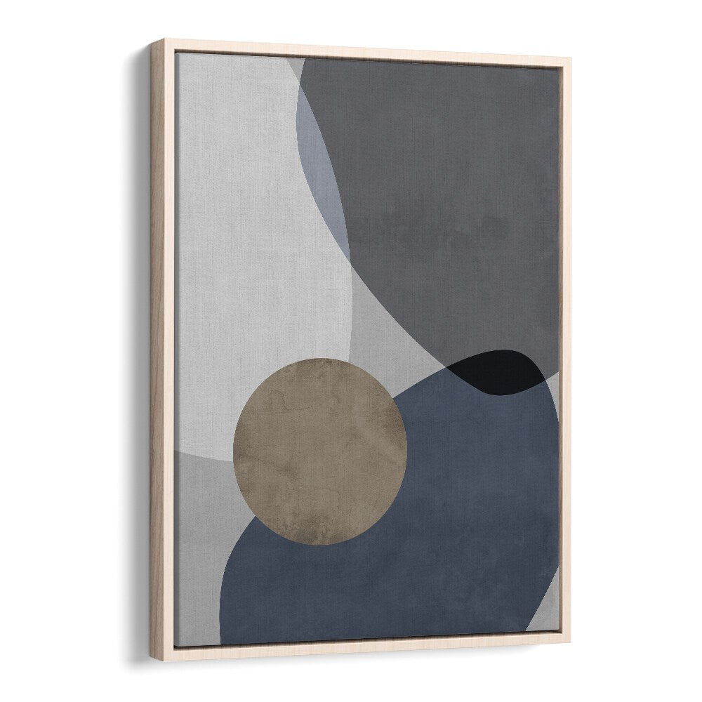 Graphic Reflections II By Mareike Bohmer Abstract Art Artwork in Oak Wood Floater Frame
