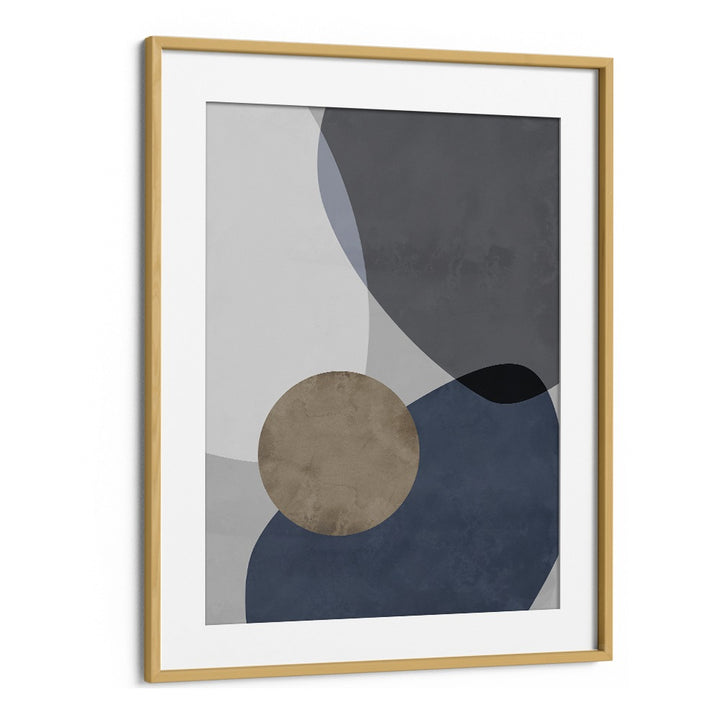 Graphic Reflections II By Mareike Bohmer Abstract Art Artwork in Oak Wood Frame With Mount
