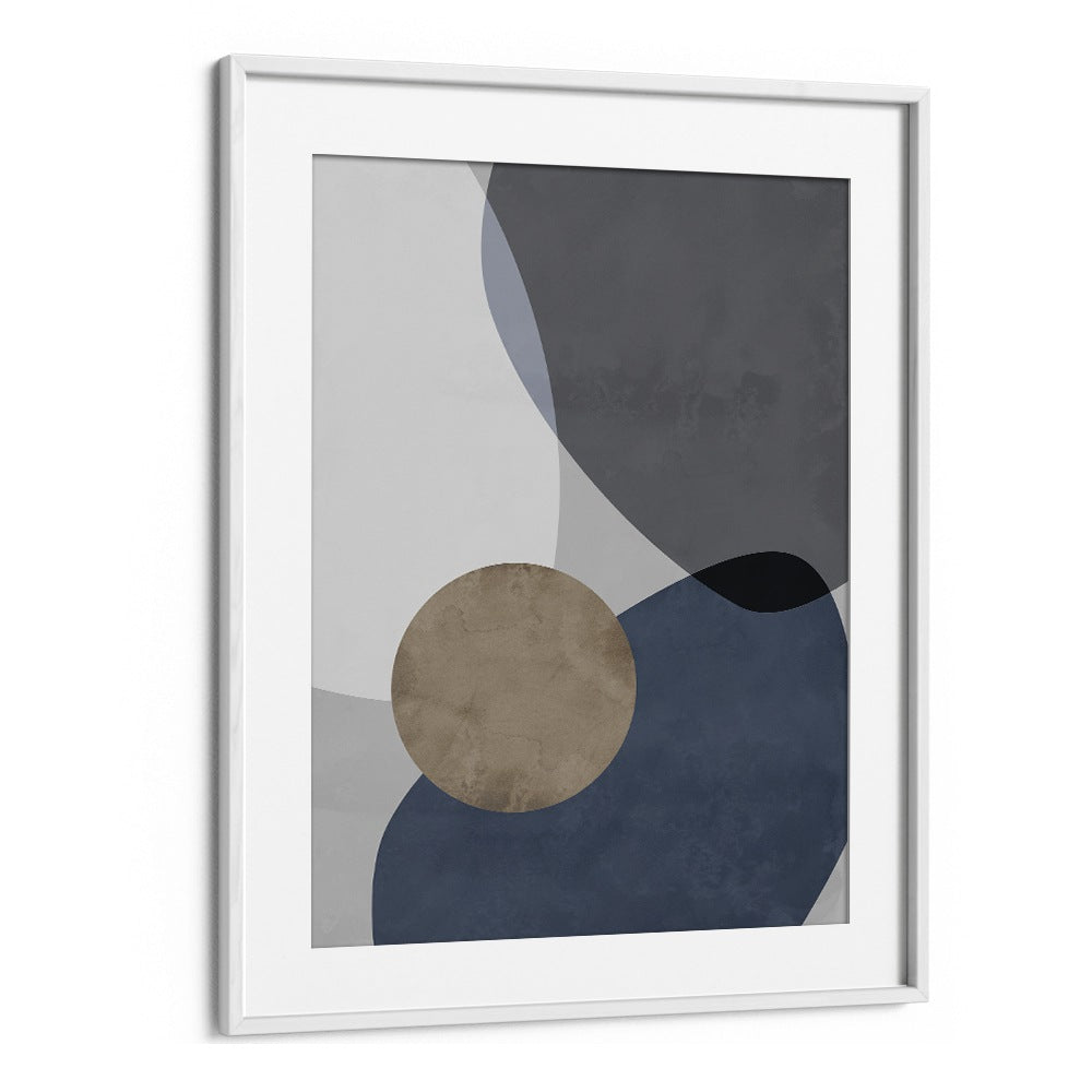 Graphic Reflections II By Mareike Bohmer Abstract Art Artwork in White Frame With Mount