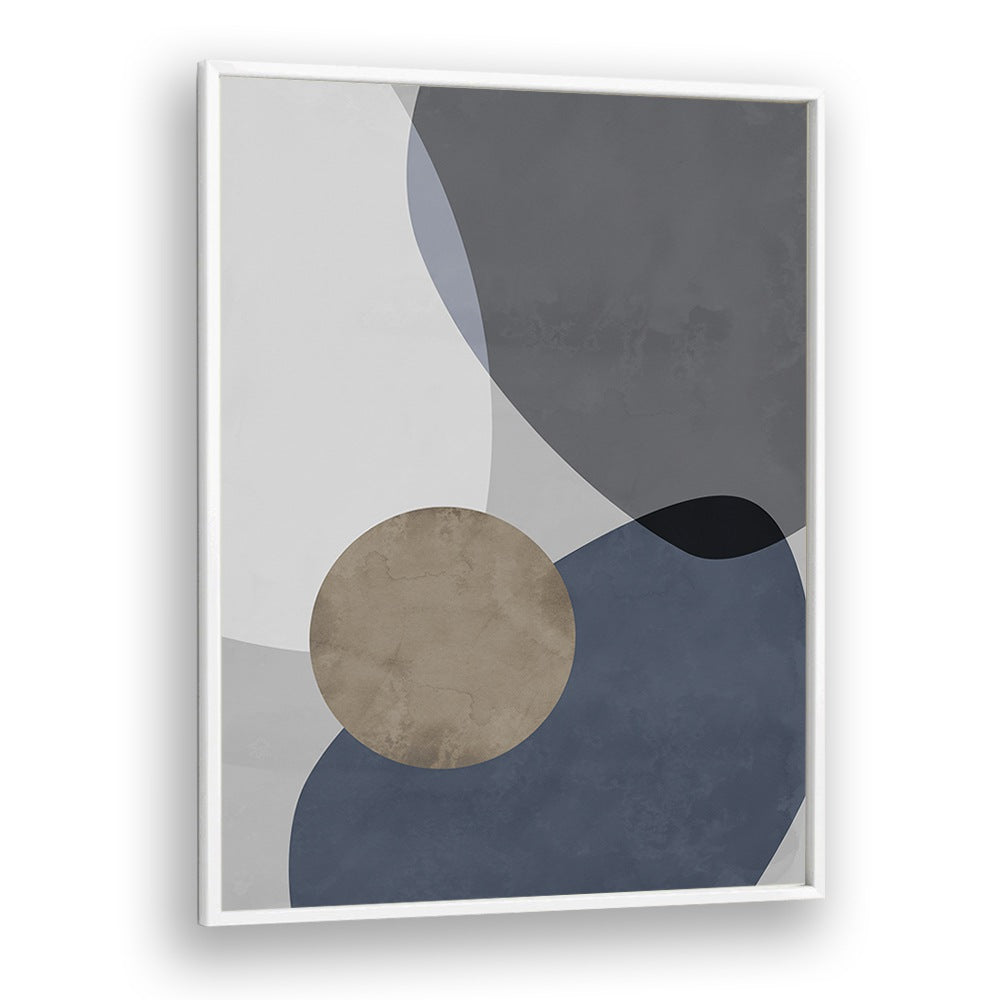 Graphic Reflections II By Mareike Bohmer Abstract art Artwork in White Plain Frame
