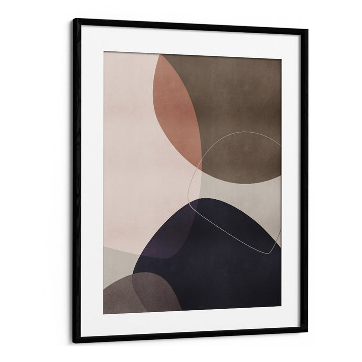 Graphic Sands By Mareike Bohmer Abstract Art Artwork in Black Frame With Mount
