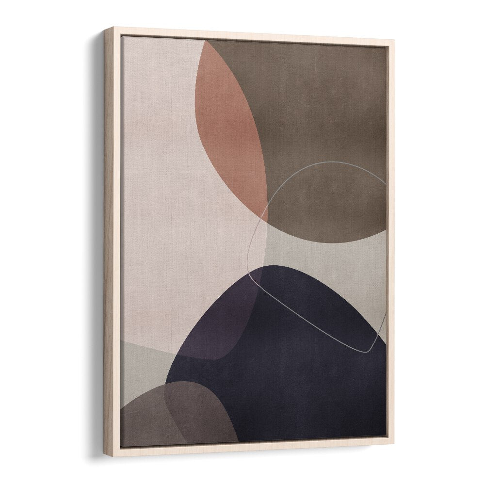 Graphic Sands By Mareike Bohmer Abstract Art Artwork in Oak Wood Floater Frame
