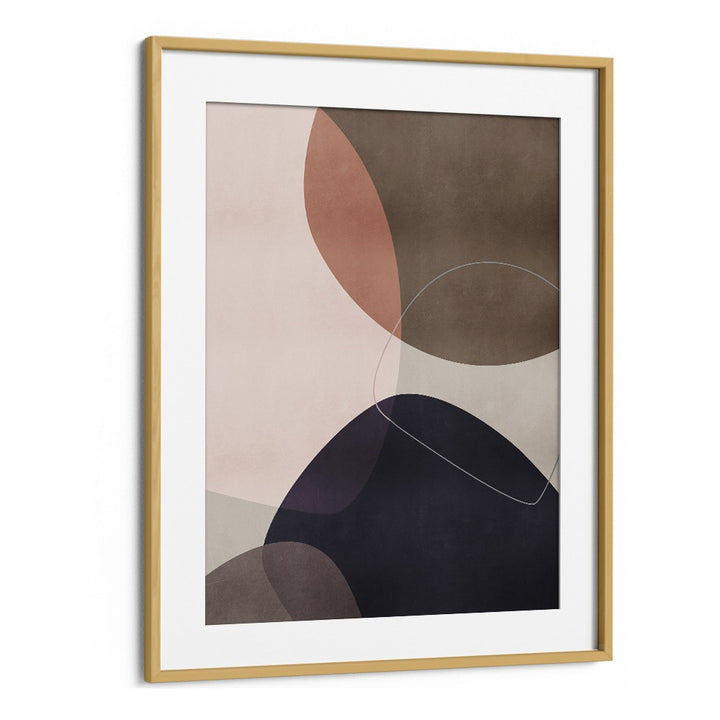 Graphic Sands By Mareike Bohmer Abstract Art Artwork in Oak Wood Frame With Mount
