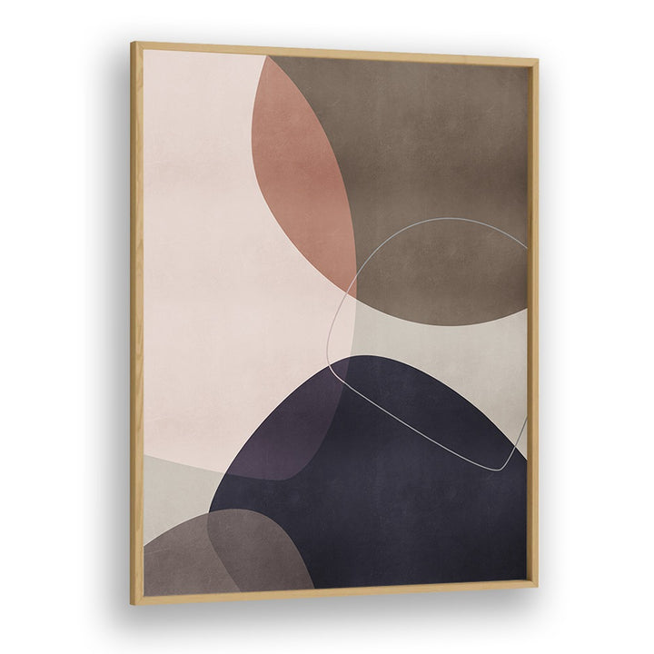 Graphic Sands By Mareike Bohmer Abstract Art Artwork in Oak Wood Plain Frame
