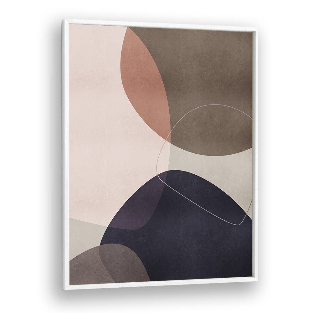 Graphic Sands By Mareike Bohmer Abstract art Artwork in White Plain Frame
