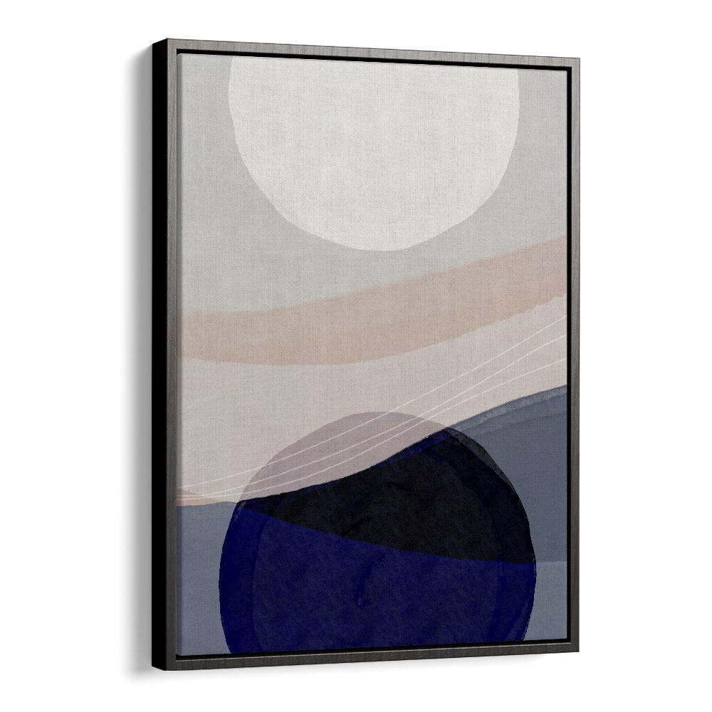 Graphic Tides By Mareike Bohmer Abstract Art Artwork in Black Floater Frame
