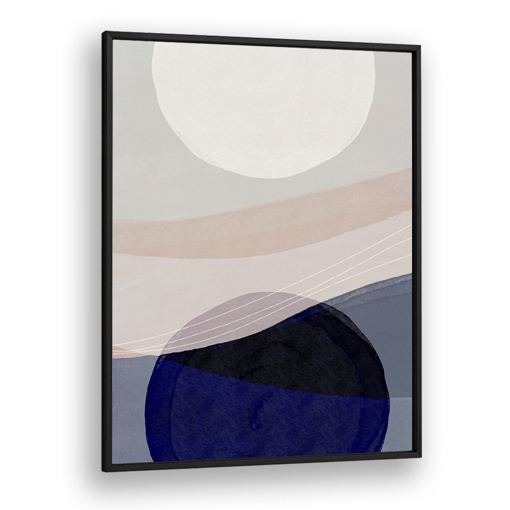 Graphic Tides By Mareike Bohmer Abstract art Artwork in Black Plain Frame
