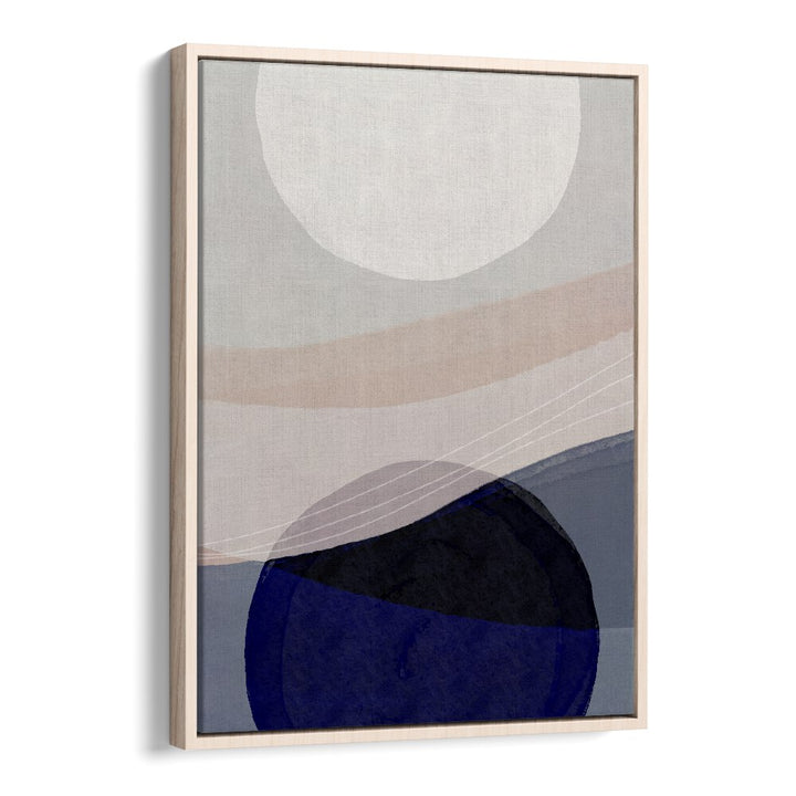 Graphic Tides By Mareike Bohmer Abstract Art Artwork in Oak Wood Floater Frame
