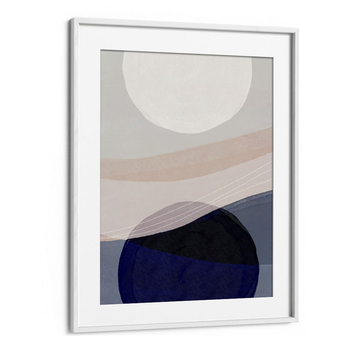 Graphic Tides By Mareike Bohmer Abstract Art Artwork in White Frame With Mount