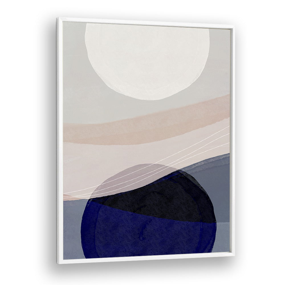 Graphic Tides By Mareike Bohmer Abstract art Artwork in White Plain Frame
