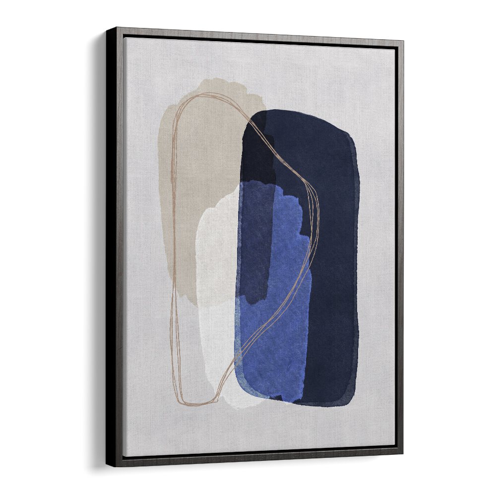 Graphic Tranquil By Mareike Bohmer Abstract Art Artwork in Black Floater Frame
