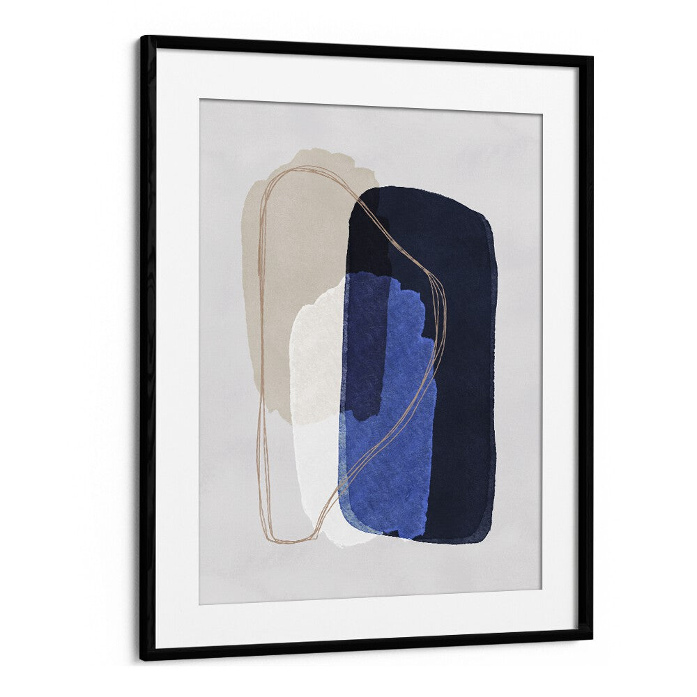 Graphic Tranquil By Mareike Bohmer Abstract Art Artwork in Black Frame With Mount
