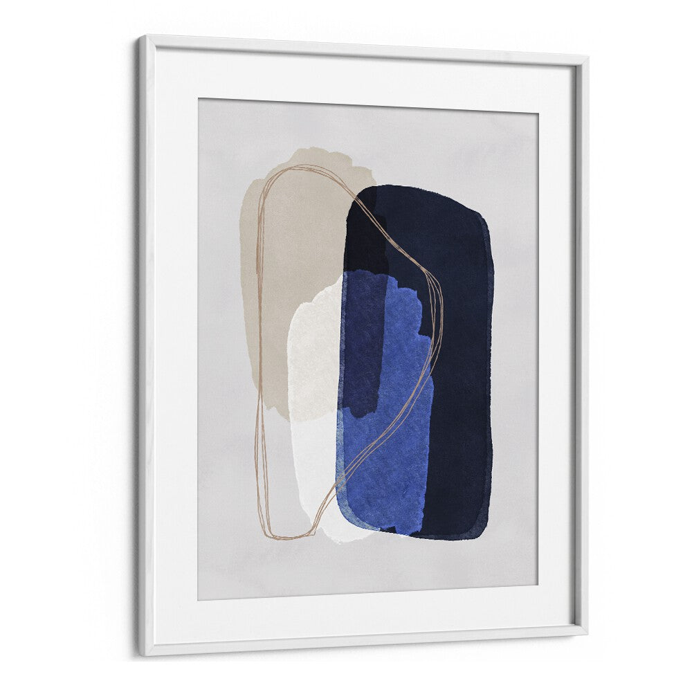 Graphic Tranquil By Mareike Bohmer Abstract Art Artwork in White Frame With Mount