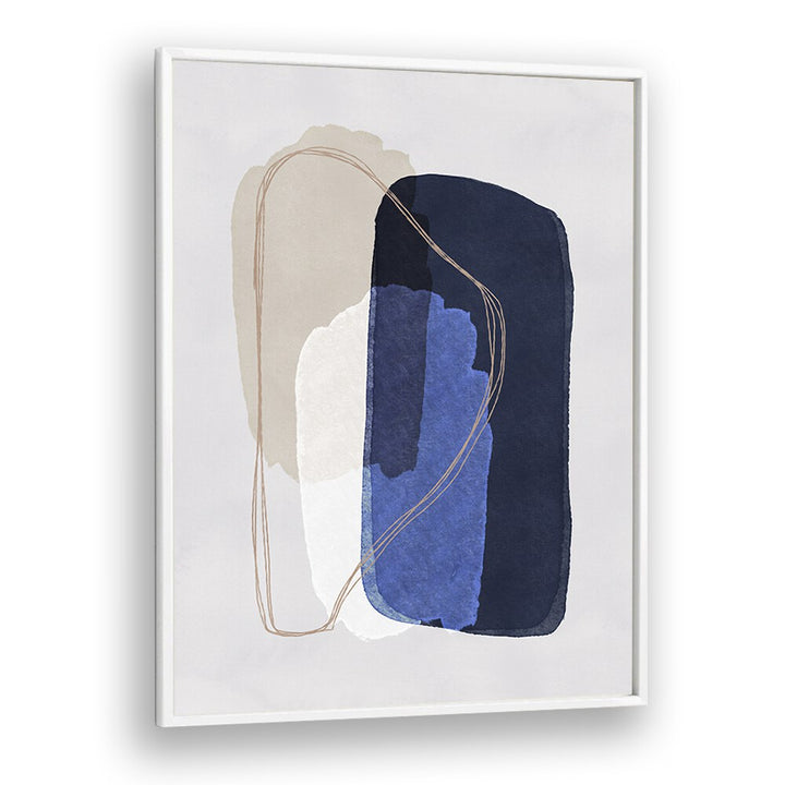 Graphic Tranquil By Mareike Bohmer Abstract art Artwork in White Plain Frame
