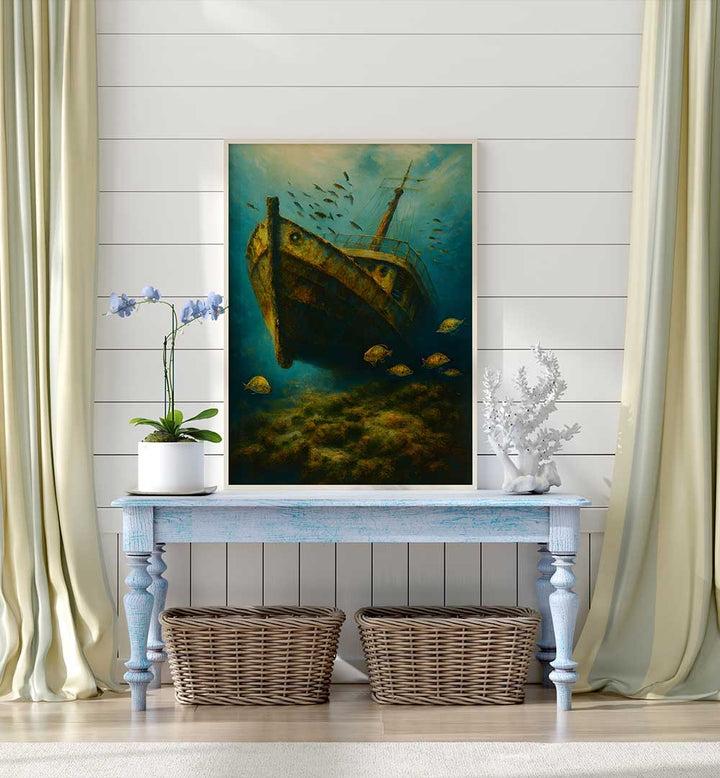 GRAVE OF THE LOST VESSEL , EXPRESSIONISM PAINTINGS