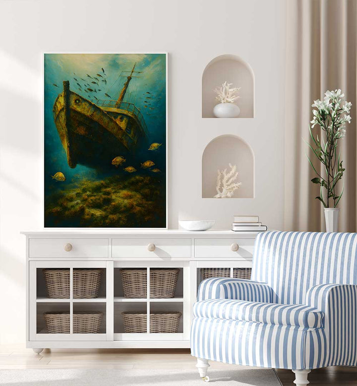 GRAVE OF THE LOST VESSEL , EXPRESSIONISM PAINTINGS