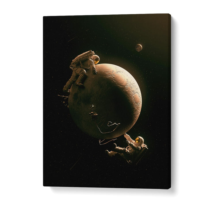 Gravity Play By Francis Minoza Astronaut & Nasa Paintings, Space Art Prints Artwork in Gallery Wrap
