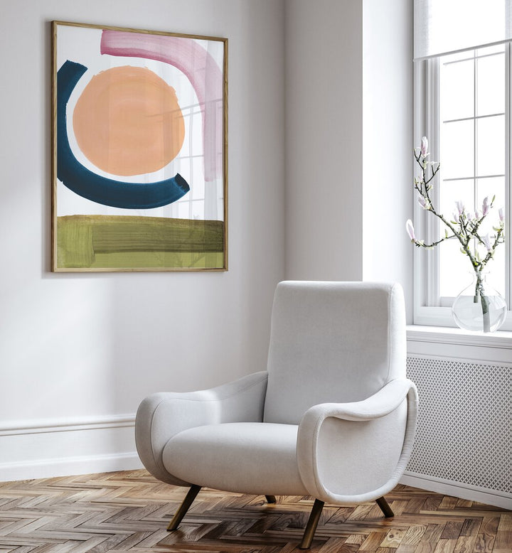 Bright and colorful GRAVITY, ABSTRACT PAINTINGS enhance modern living spaces with captivating designs and vibrant shapes.