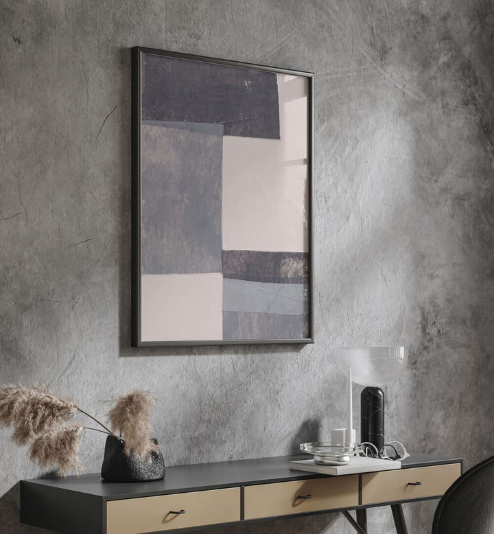 GRAY BLOCKS I BY ALISA GALITSYNA GEOMETRIC ART PRINTS, GEOMETRIC PAINTINGS