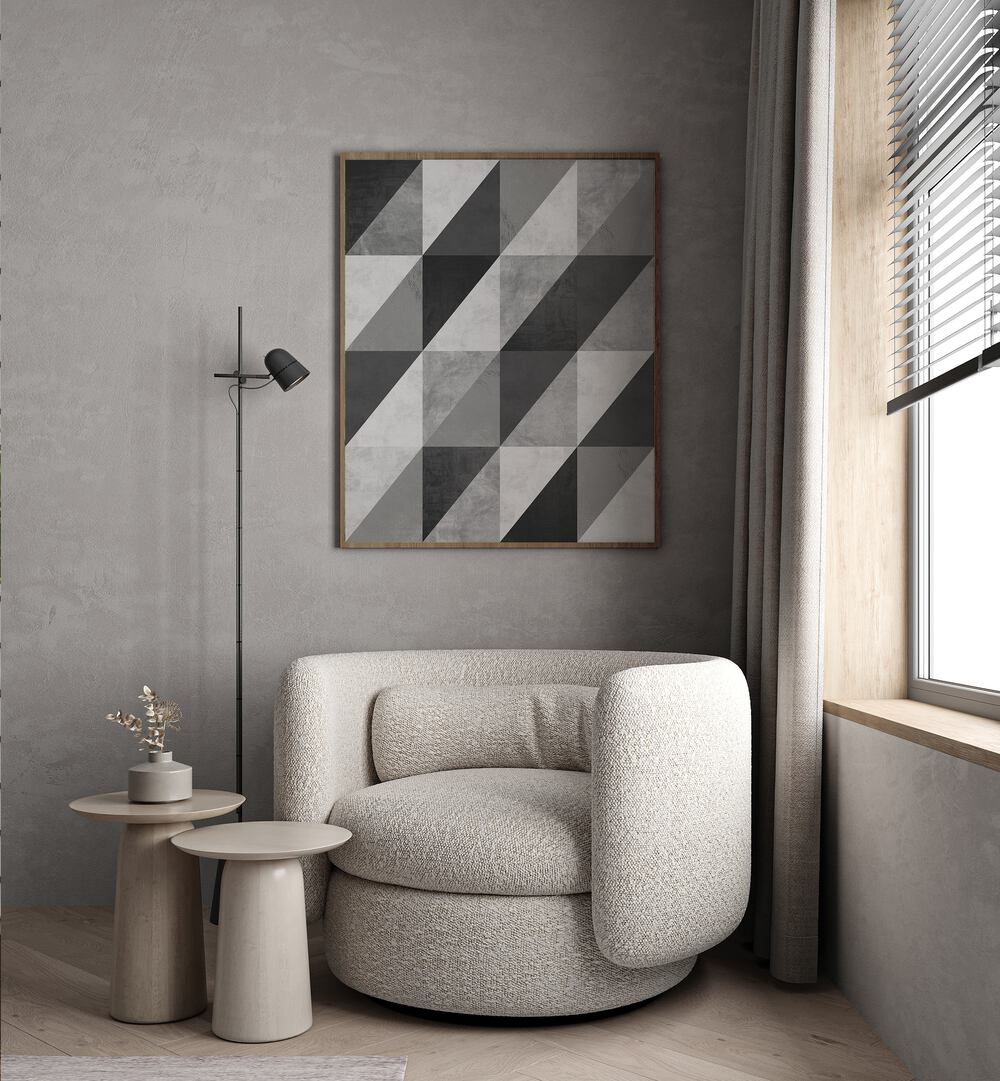 GRAY TEXTURES I , GEOMETRIC ART PRINTS