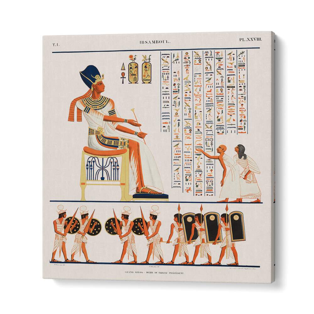 Great Speos North Wall Egyptian art painting Artwork in Gallery Wrap