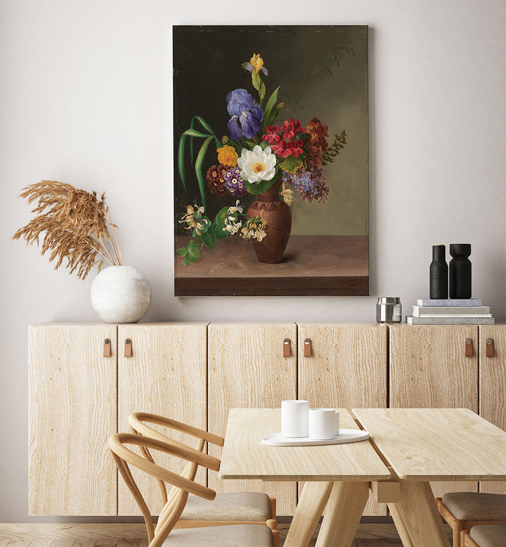 GREEK STYLE VASE WITH IRIS