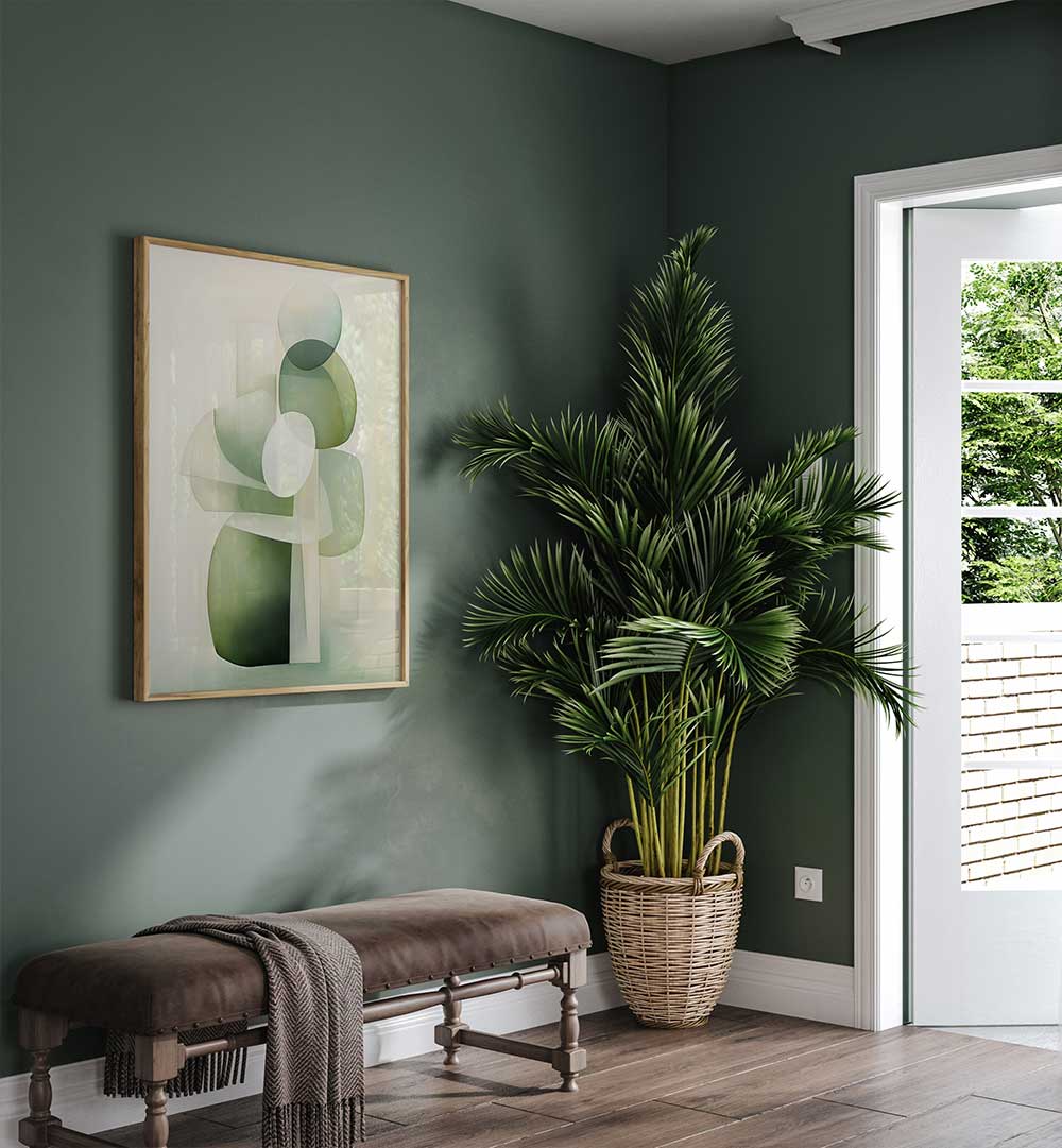 GREEN BEIGE GEO I , ORGANIC FORMS