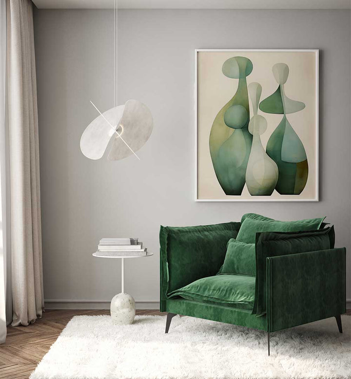GREEN BEIGE GEO V , ORGANIC FORMS