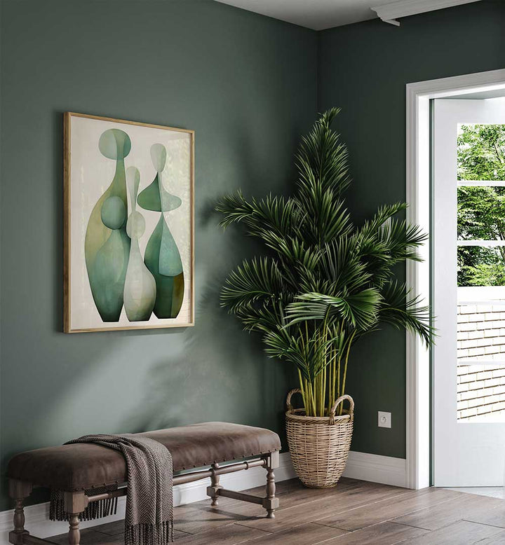 GREEN BEIGE GEO V , ORGANIC FORMS