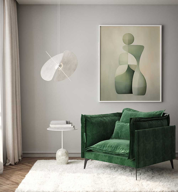 GREEN BEIGE GEO VI , ORGANIC FORMS