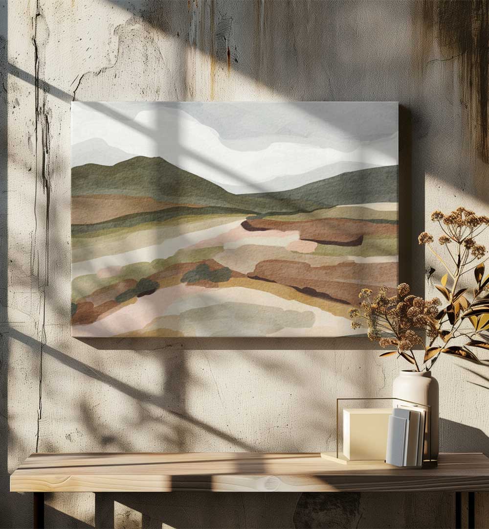GREEN HILL VIEW , LANDSCAPE PAINTINGS